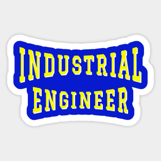 Industrial Engineer in Yellow Color Text Sticker